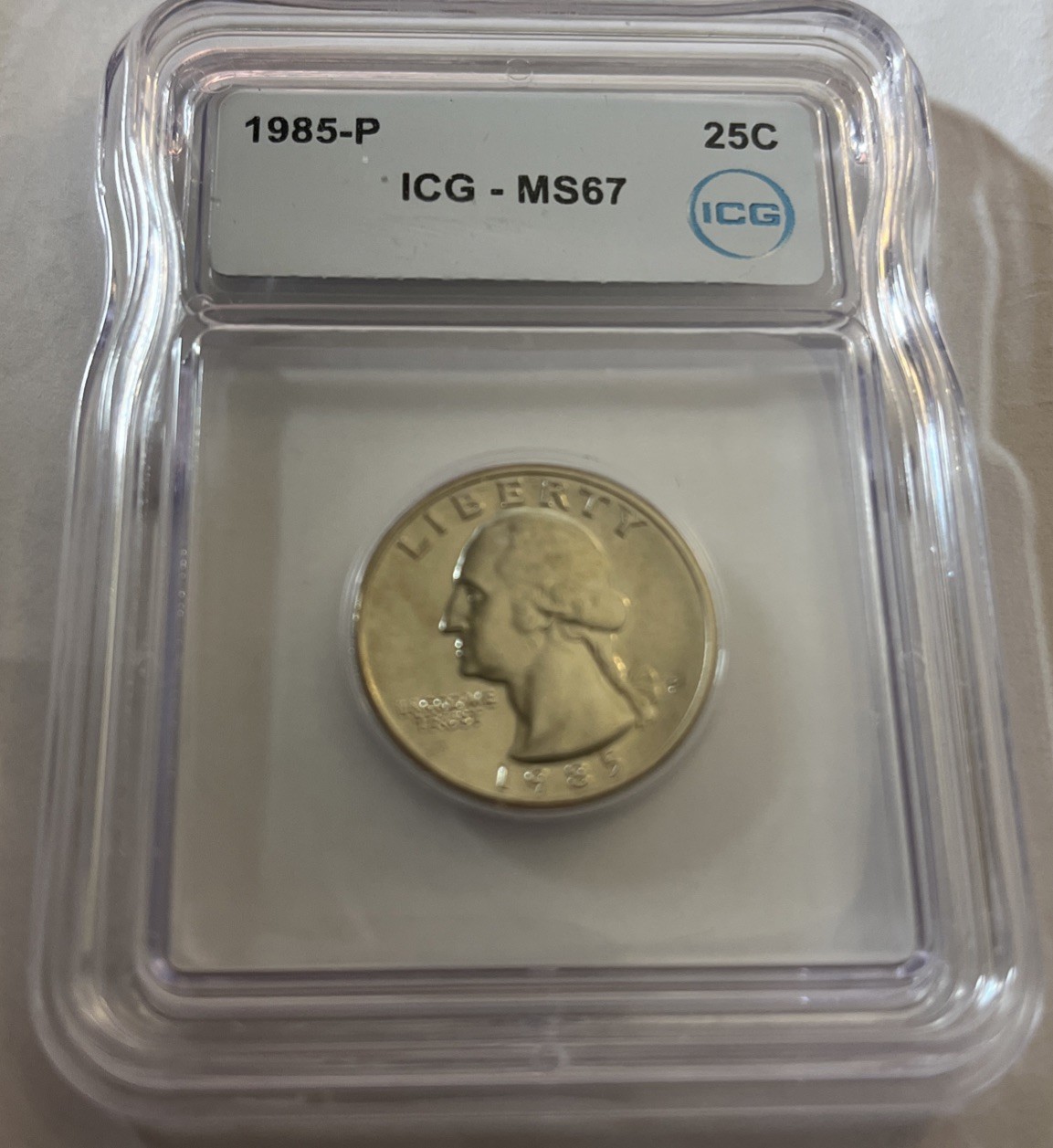 1985 P Washington Quarter NGC MS67