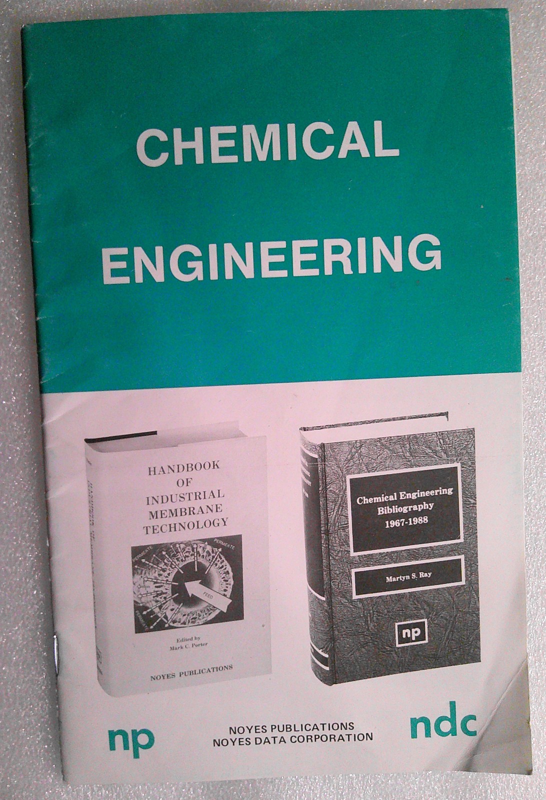 1990 Noyes Publications Chemical Engineering Catalog