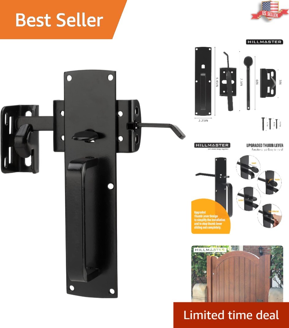 Weatherproof Heavy-Duty Gate Latch - Self-Closing, Perfect for Gardens & Farms