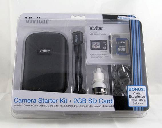 Vivitar Camera Starter Kit 2GB SD Card Case Mini Tripod Cleaning Kit Protector🎁