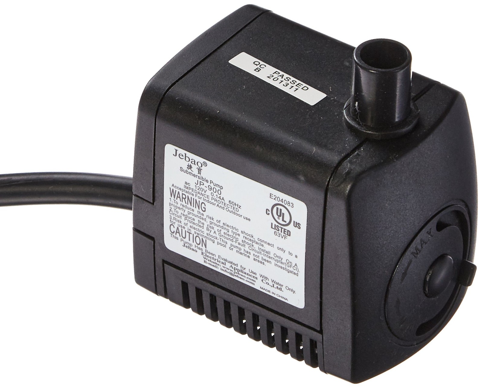 Jebao 145 Gph Submersible Water Pump 45 Max Head Adjustable Indoor Outdoor