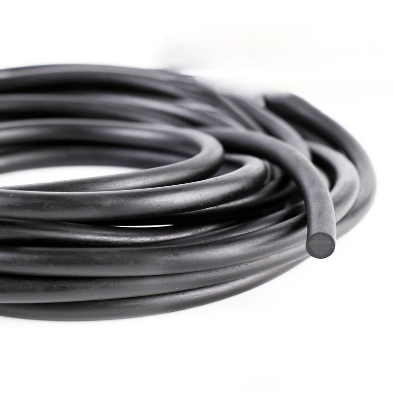 1/10m Black Solid Rubber Strip 2-30mm Diameter Nitrile Oil Resistant Seal Strip