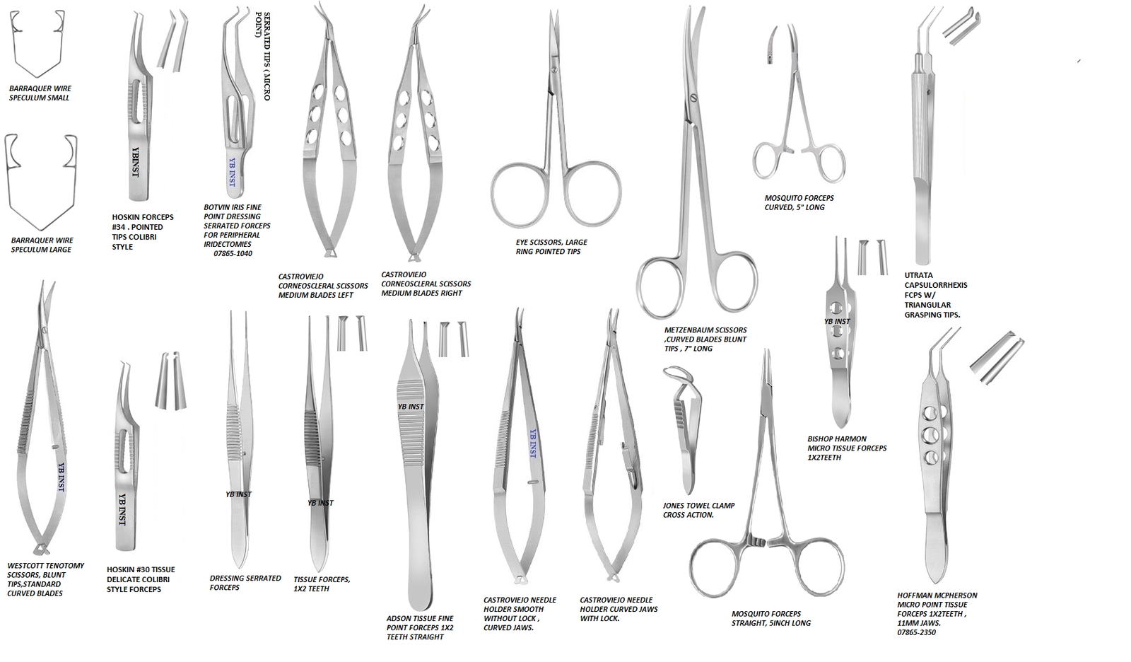 21 PC EYE MICRO MINOR SURGERY SURGICAL OPTHALMIC INSTRUMENT STUDENT SET KIT
