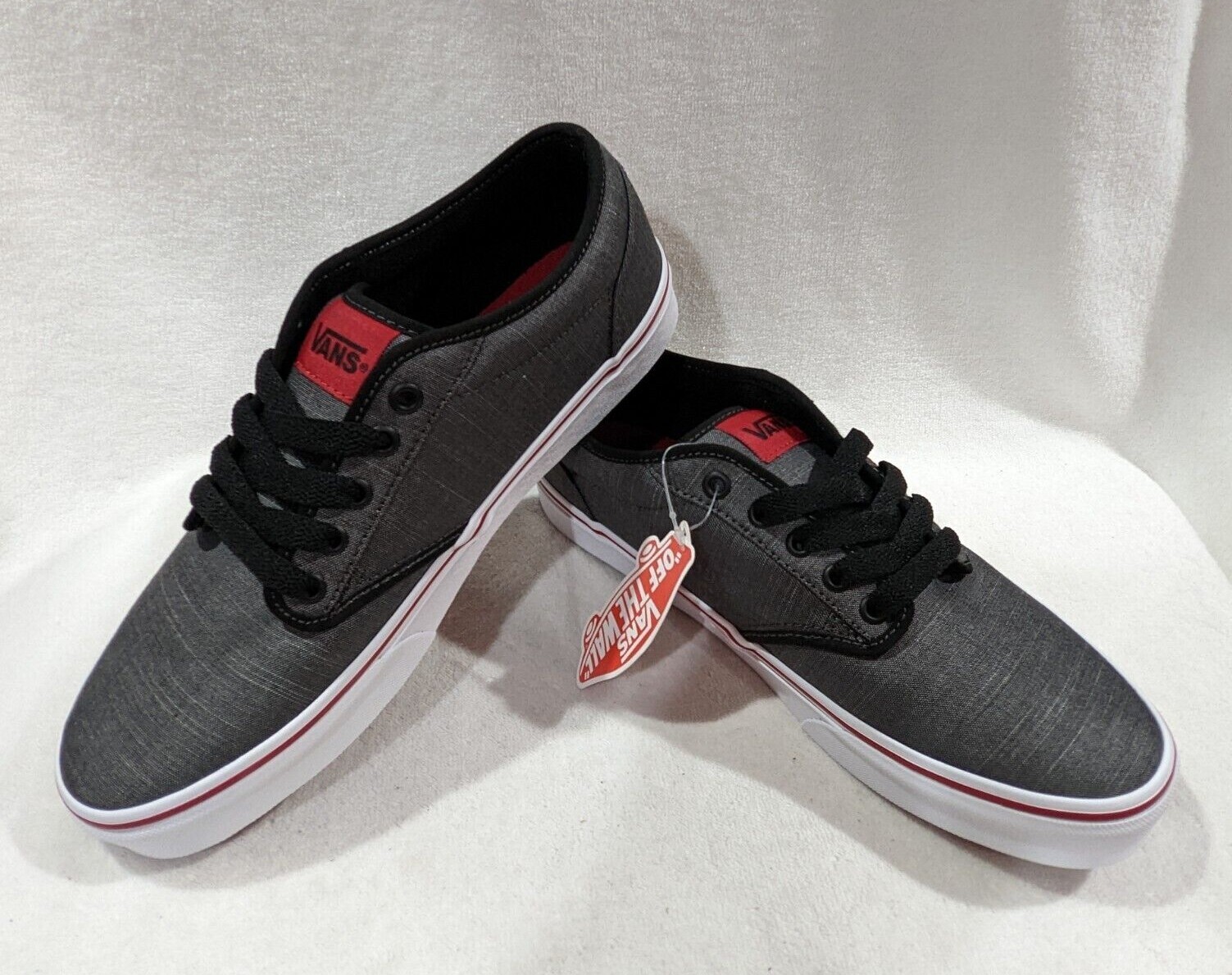 Vans Men's Atwood Textile Black/Chili Skate Shoes - Assorted Sizes NWB