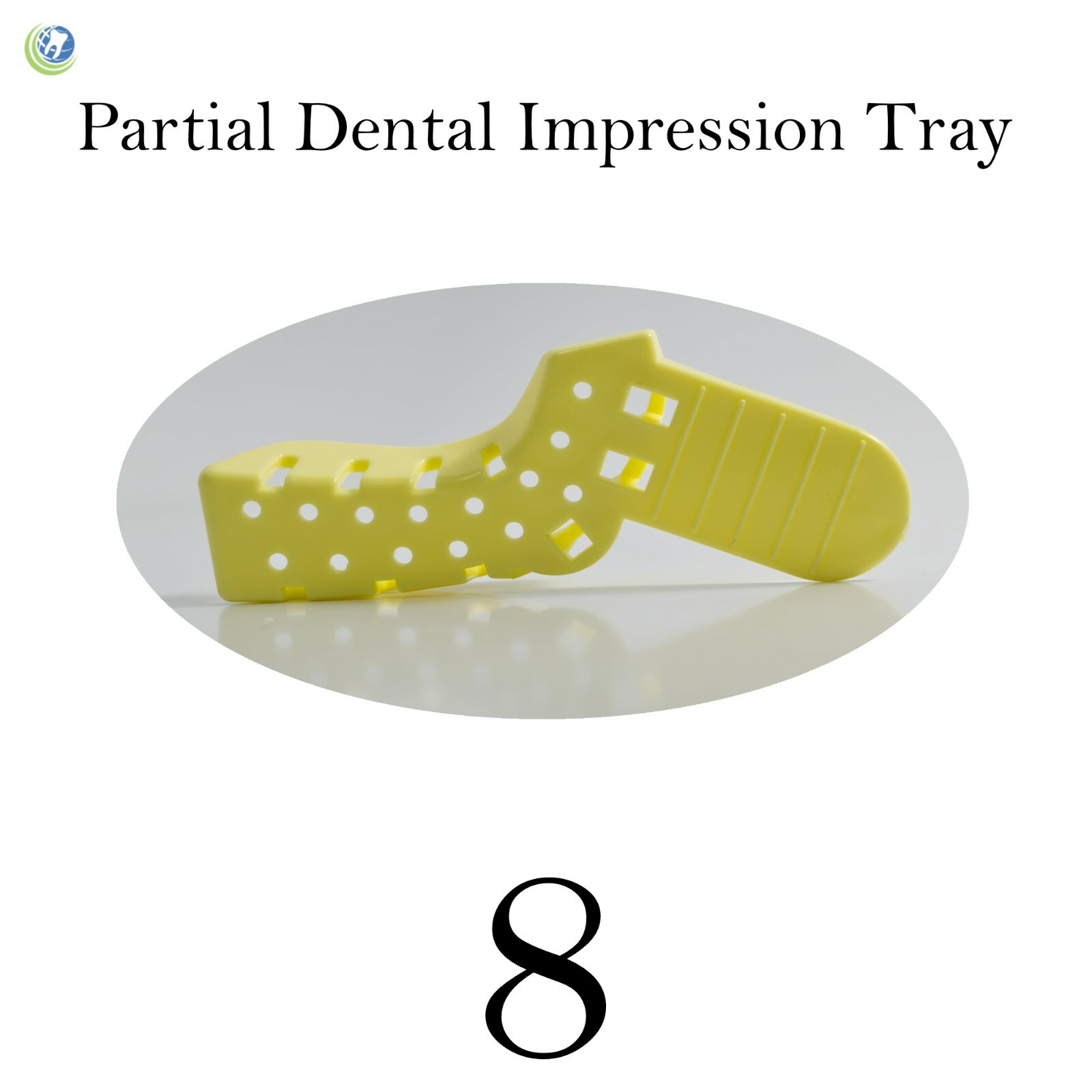 36 Pcs Dental Disposable Impression Trays Perforated Autoclavable Partial #8
