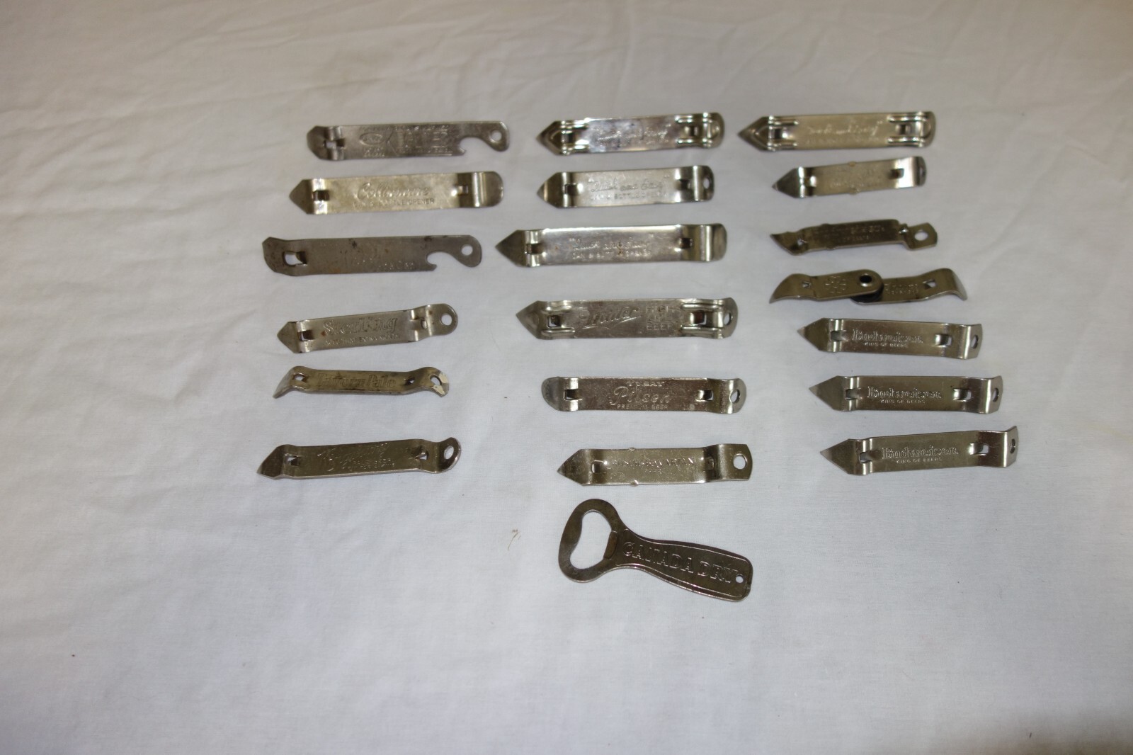 Lot of 20 Vintage Metal Beer Advertising Bottle Openers Many Different