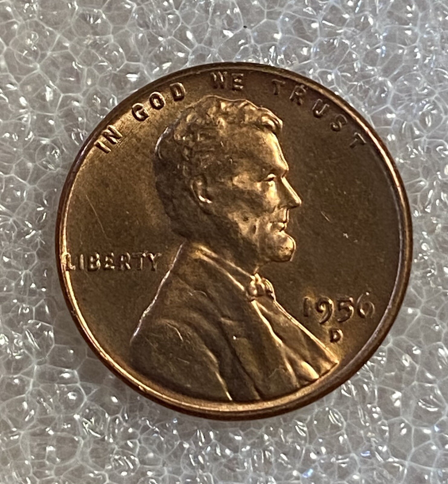 1956 D Lincoln Cent MS+ Complete Full Stalks Of Wheat Minor Double Date