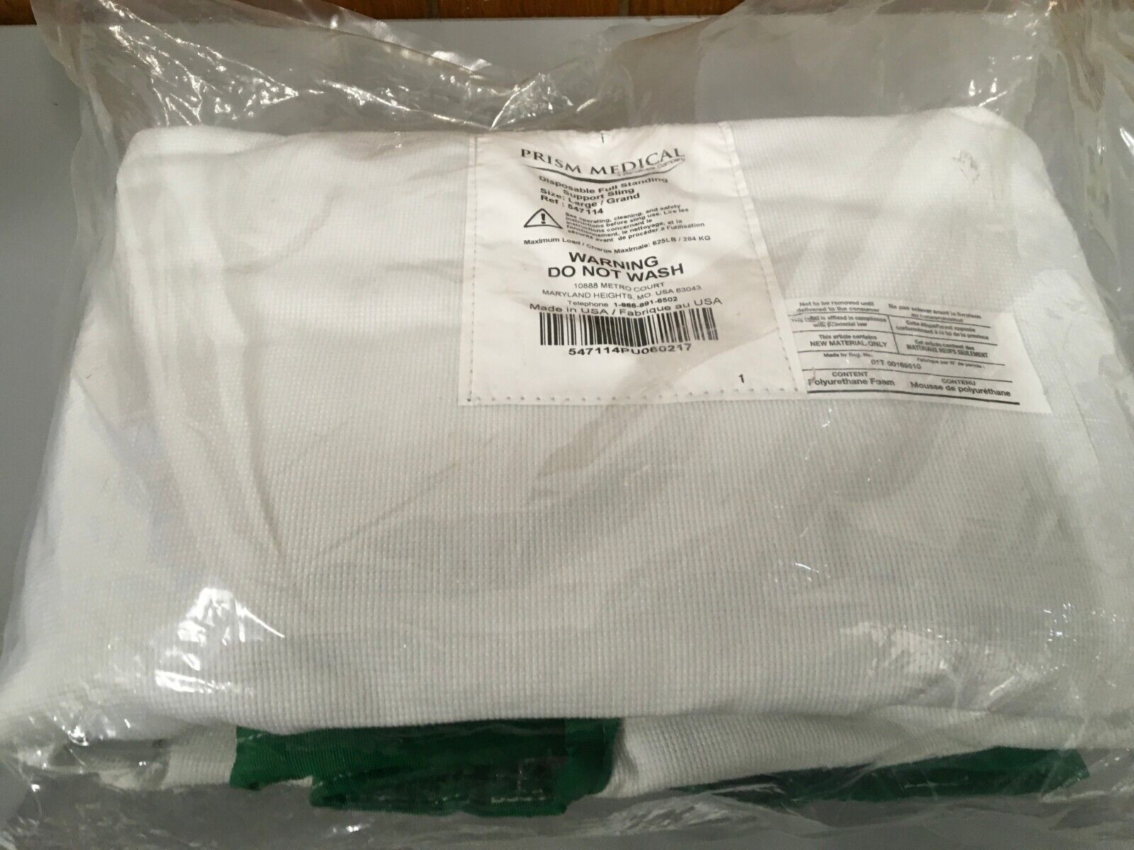 Prism Medical Full Standing Support Sling 547114 625LB