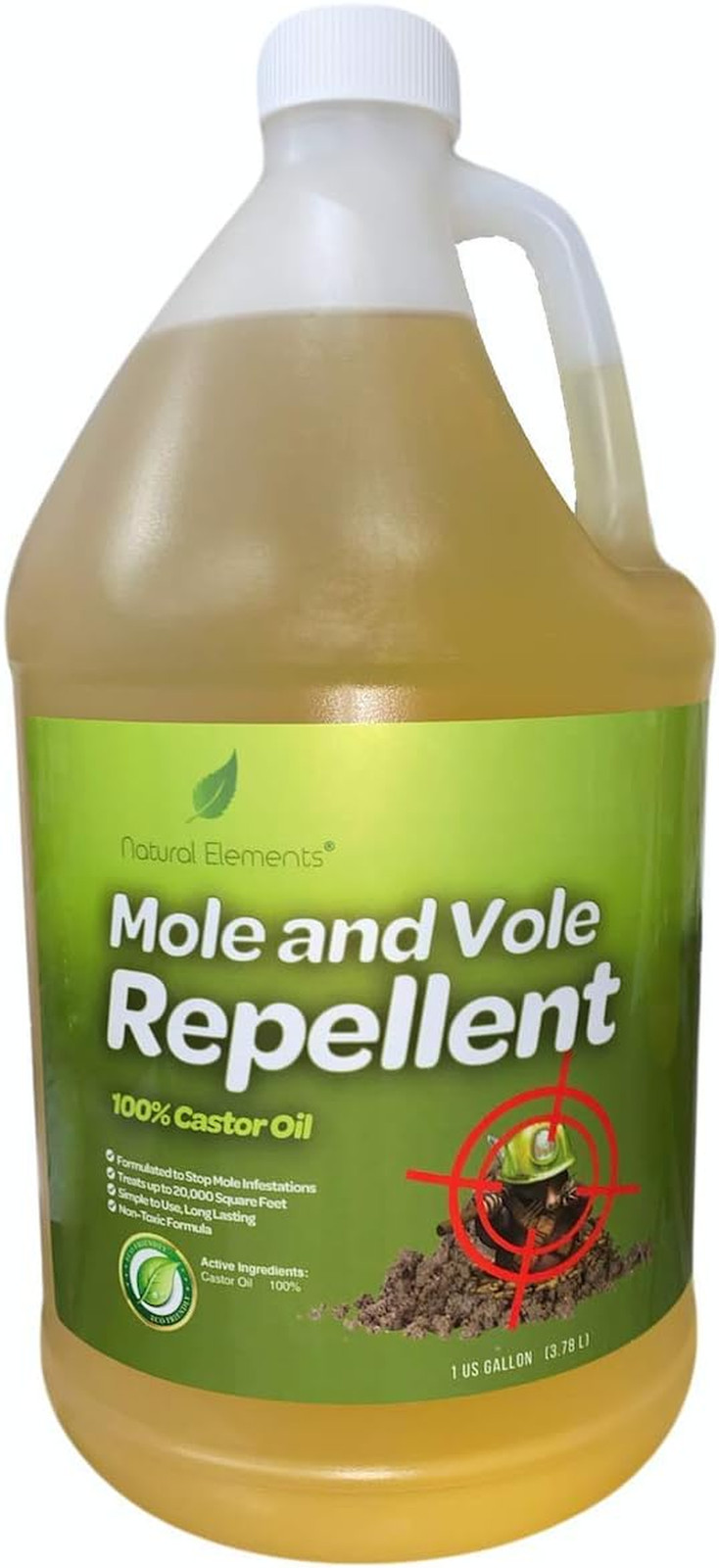 Mole and Vole Repellent | 100% Castor Oil | Pet Safe and Non Toxic | Food Grade