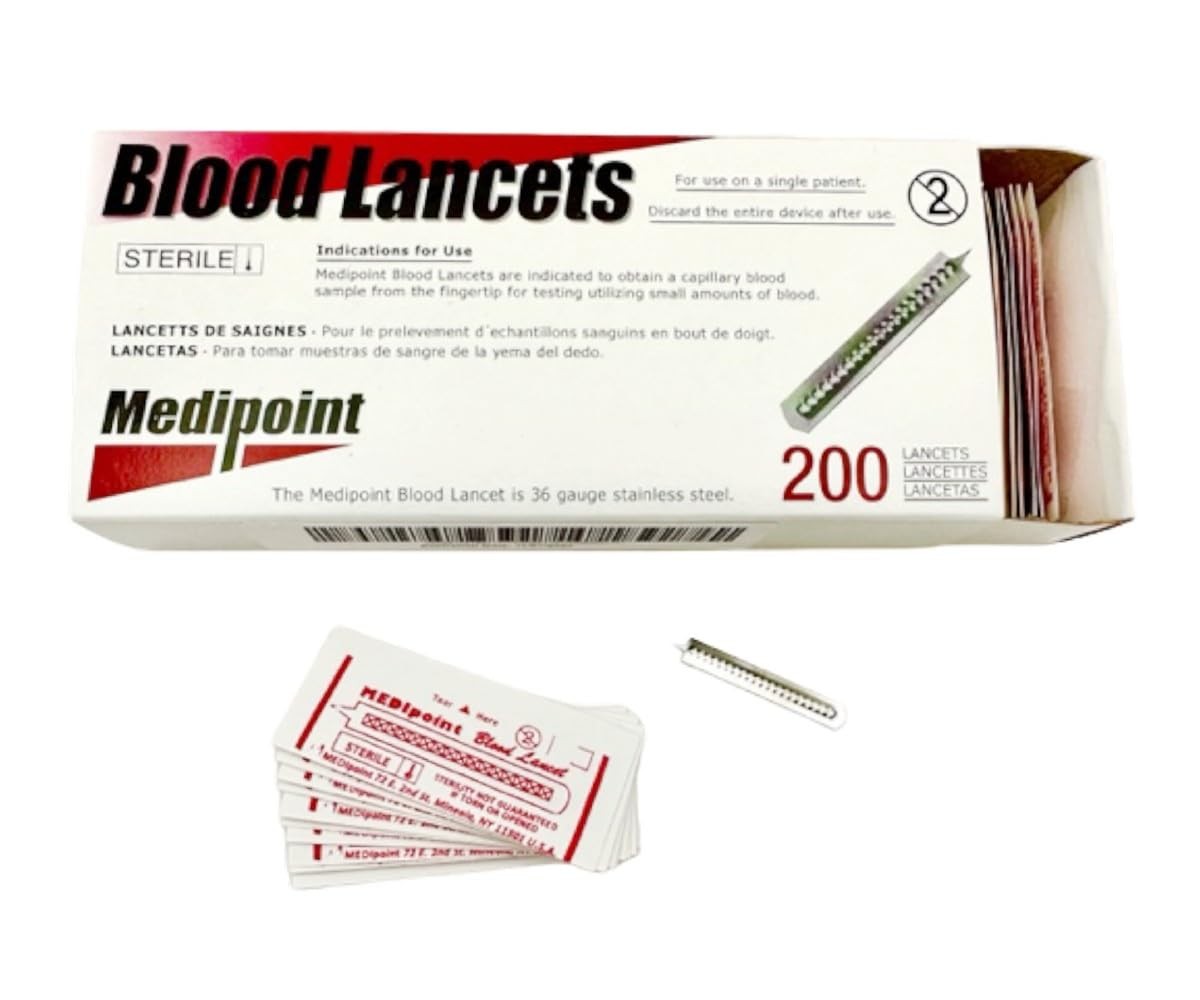 MEDIPOINT Stainless Steel Lancet - 200ct