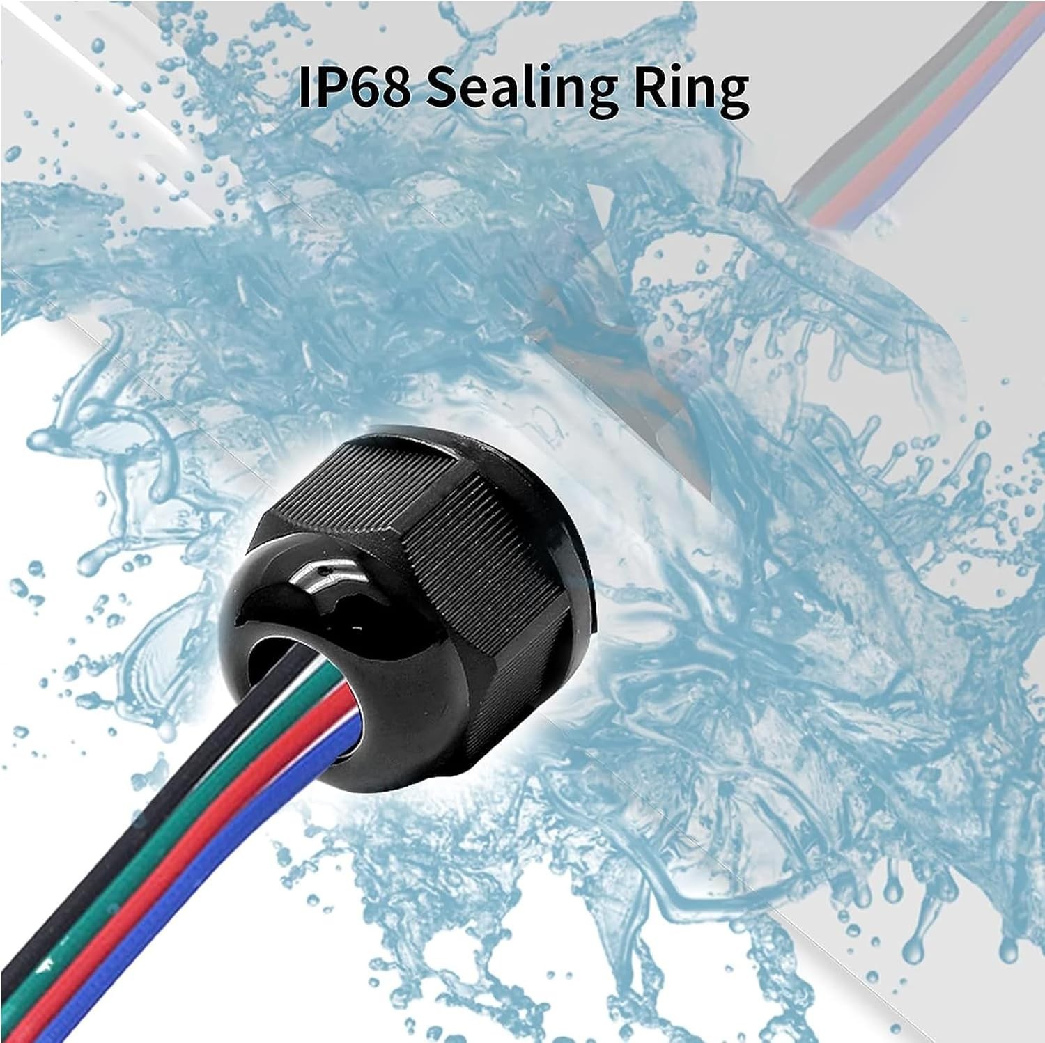 10-Pack Waterproof Nylon Cable Glands for 4-6mm Cables, , Black