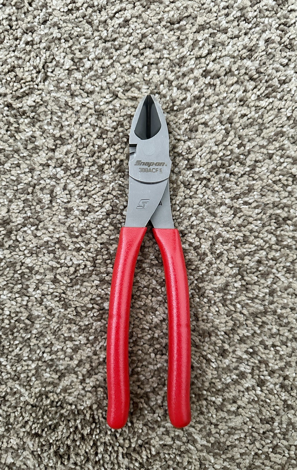 Snap-on™ 8" RED Soft Grip VectorEdge Hi-Leverage Diagonal Cutter 388ACF