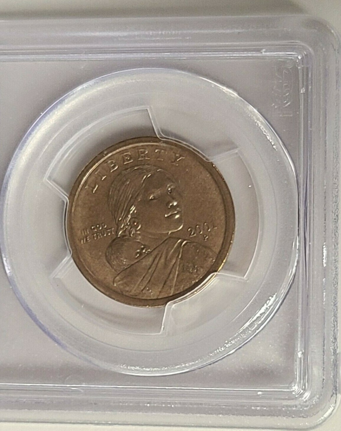 2001 P Sacagawea Dollar - Experimental Rinse Anti Tarnishing Agent - Mint error