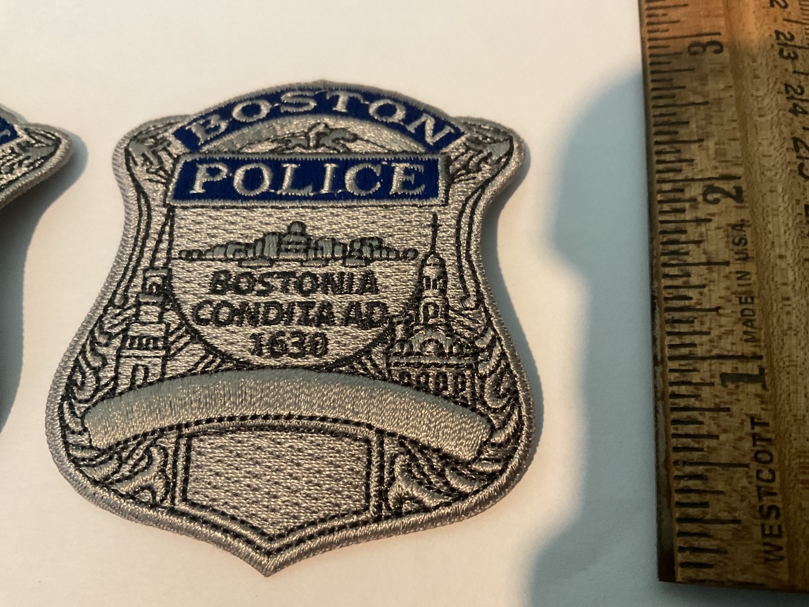 Boston  Police Massachusetts  Shield Patch Badge Style , new full size