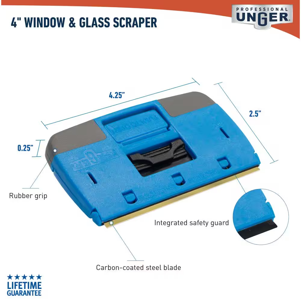 4 In. Window Scraper with Steel Blades