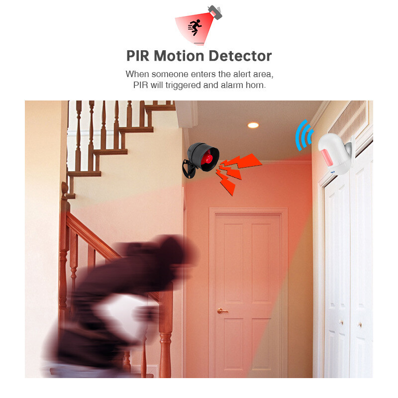 Simple DIY Wireless Safety Alarm System Window Sensor Burglar Warning Kit