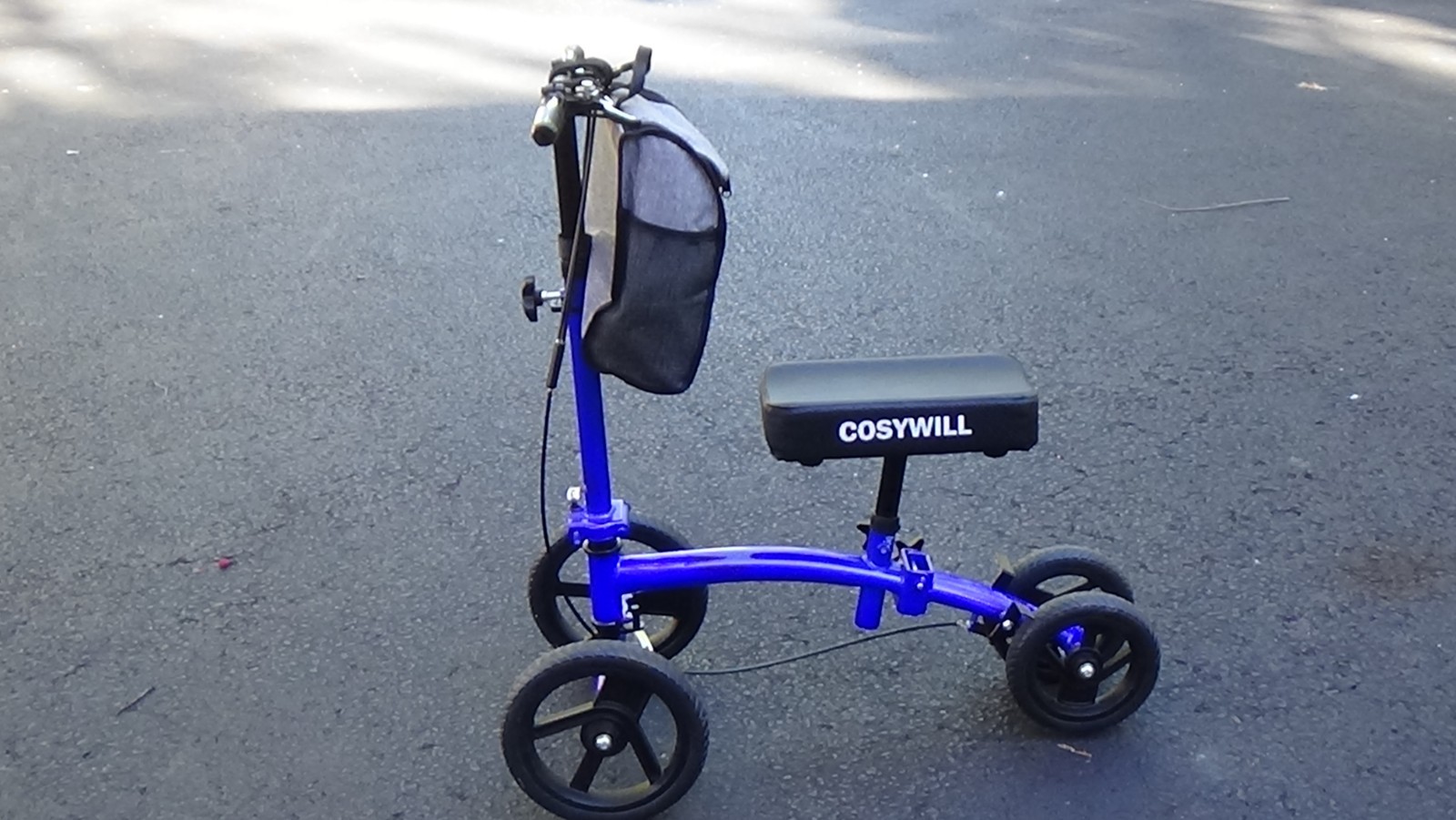 COSYWILL knee scooter walker, padded knee, steerable, brakes, foot, ankle injury