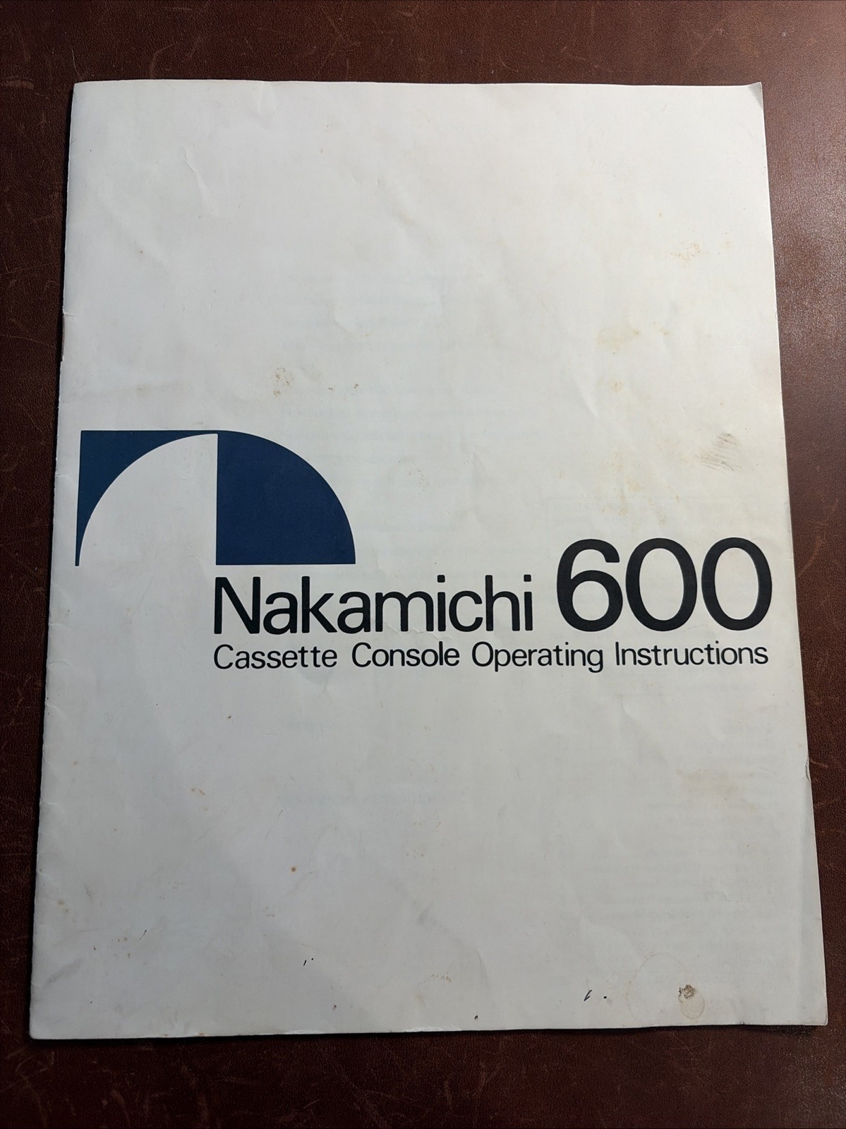Nakamichi 600 Original Manual