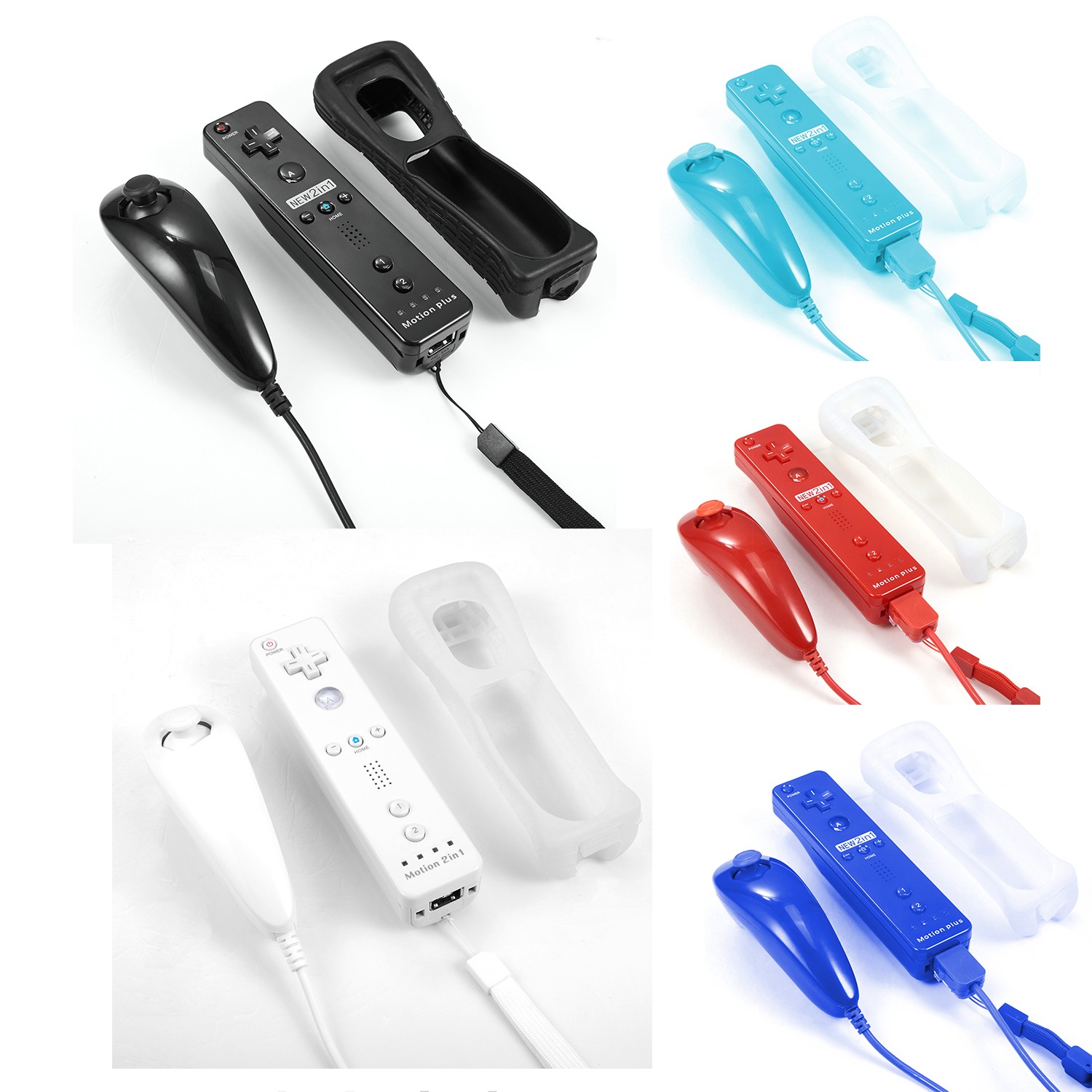 Motion Plus Wii Remote Controller & Nunchuck for Nintendo Wii and Wii U Console