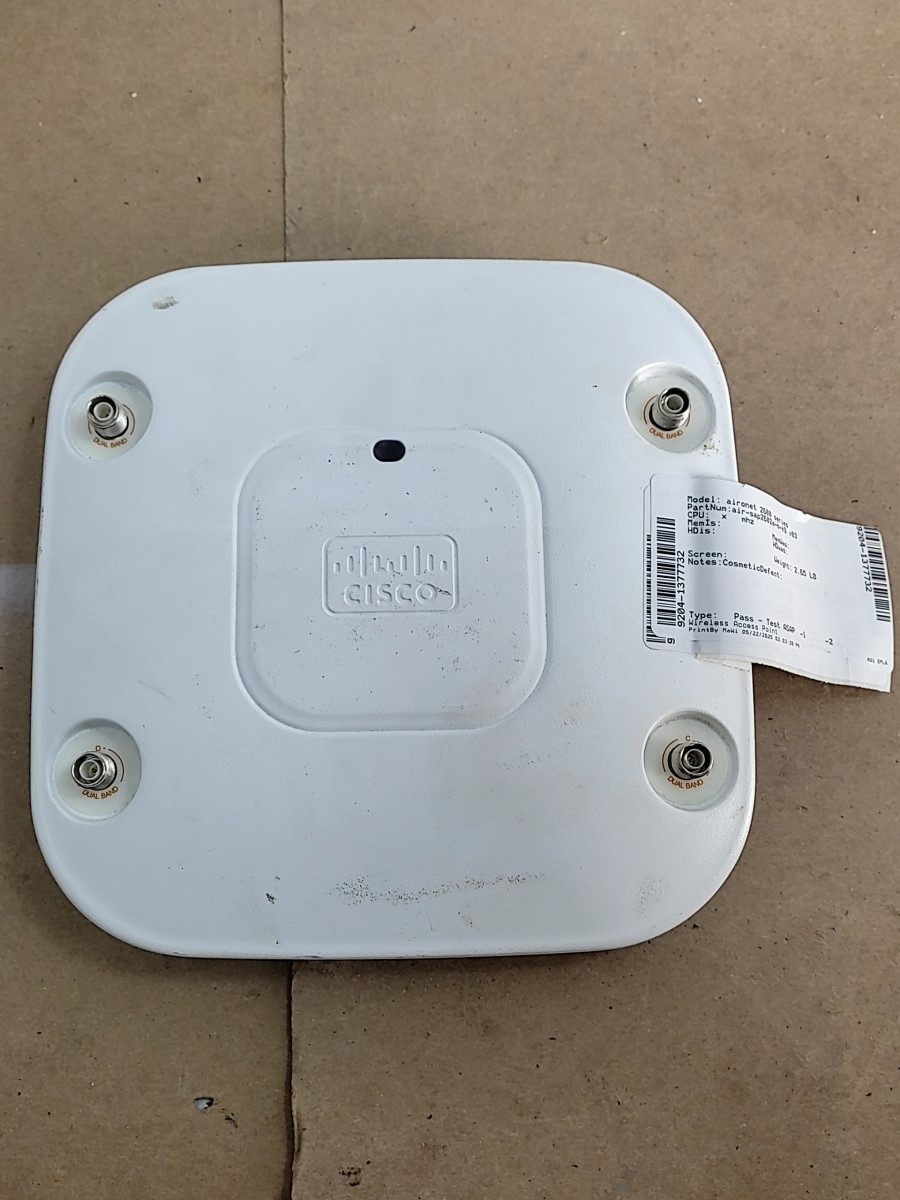 Cisco Aironet 2600 AIR-SAP2602E-B-K9 v03 Dual Band Access Point SEE NOTES