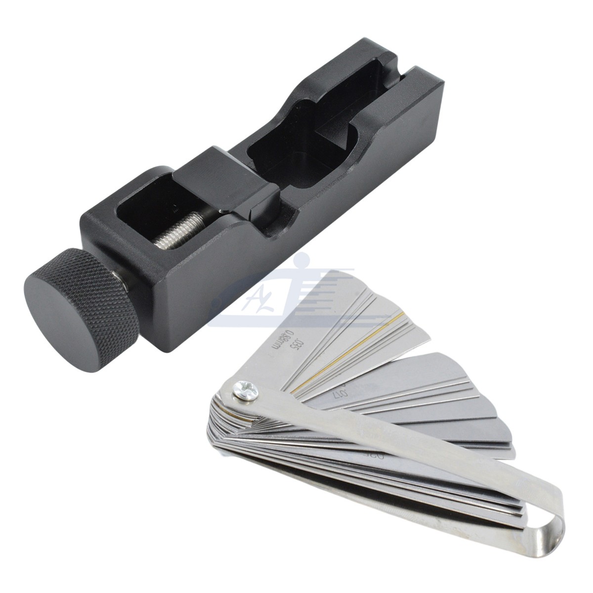 Spark Plug Gap Tool & 32 Blades Metric Feeler Gauge Filler Measuring Tools Black