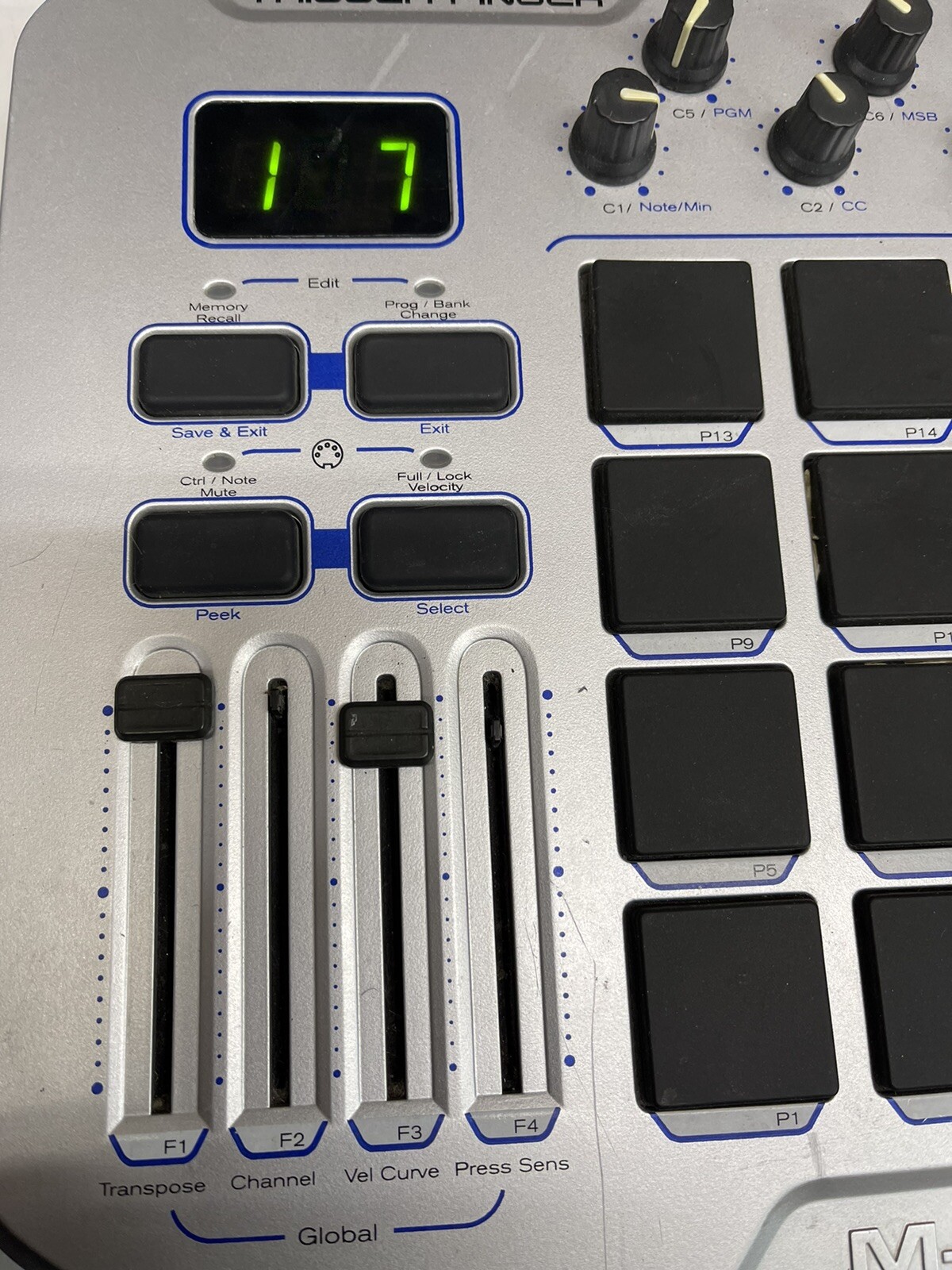M-Audio Trigger Finger MIDI Controller with Pads -tested Working *Read - As Is*