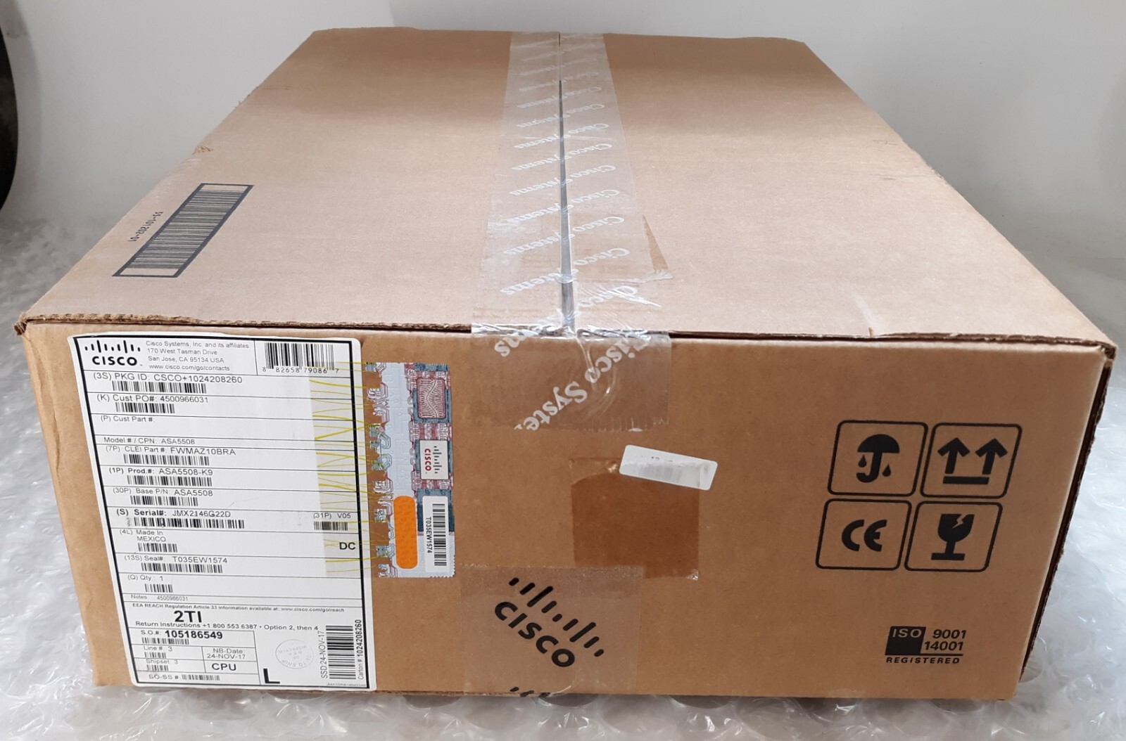 Cisco ASA5508-K9 FirePower Security Appliance NEW *SEALED*