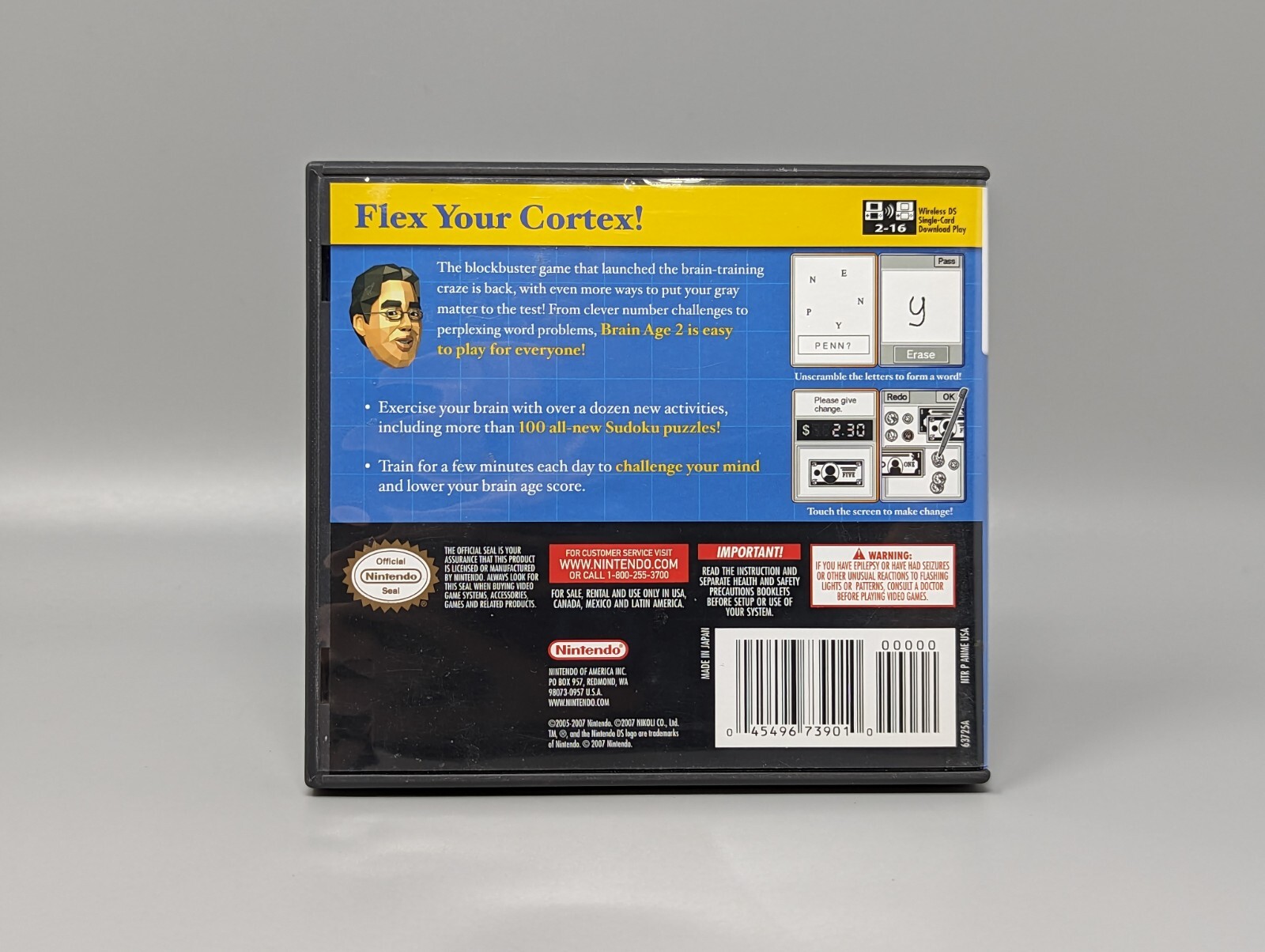 Brain Age 2 Nintendo DS Replacement Case & Manual Only No Game
