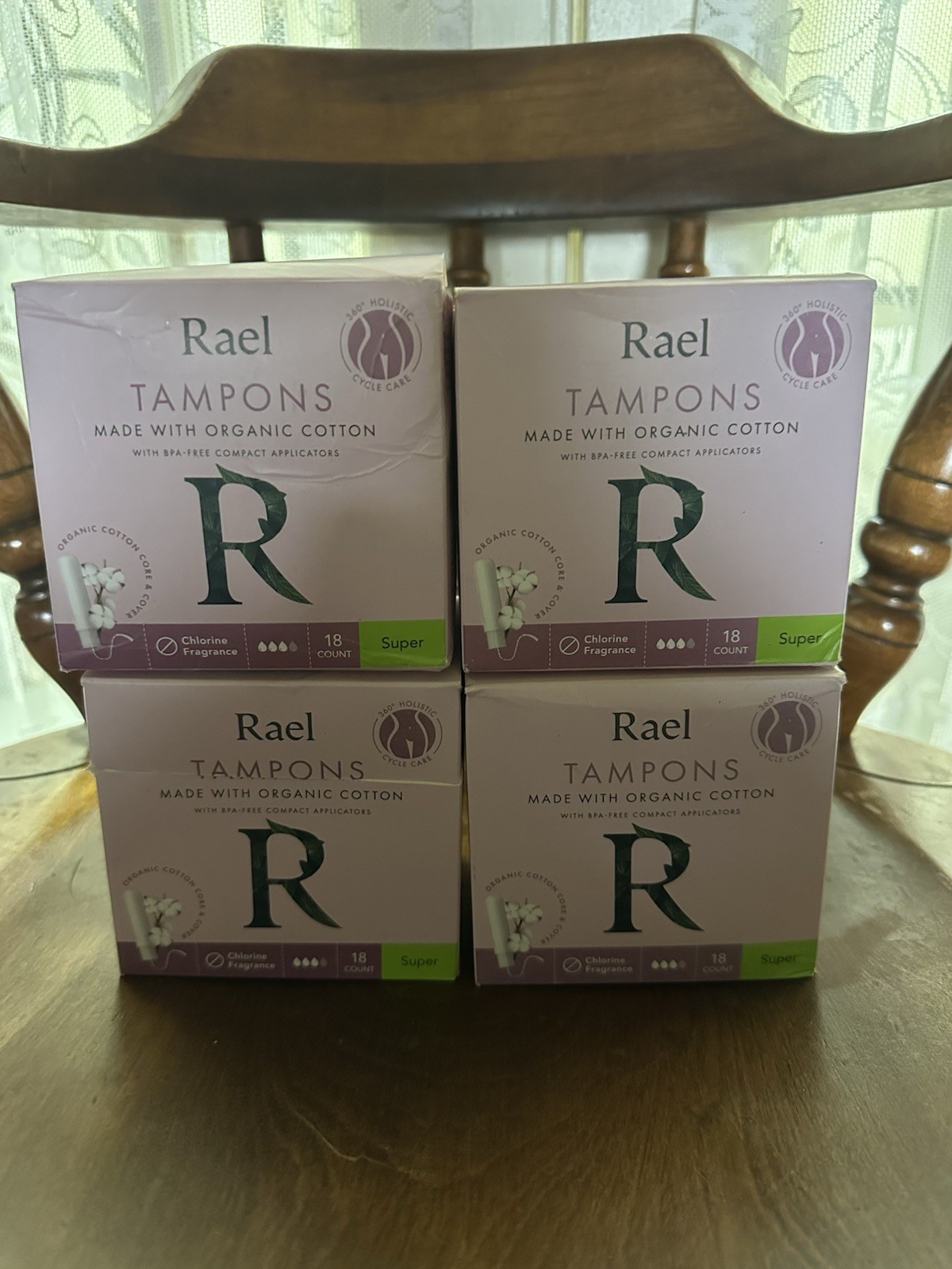 4 Boxes Of 18count Box RAEL TAMPONS