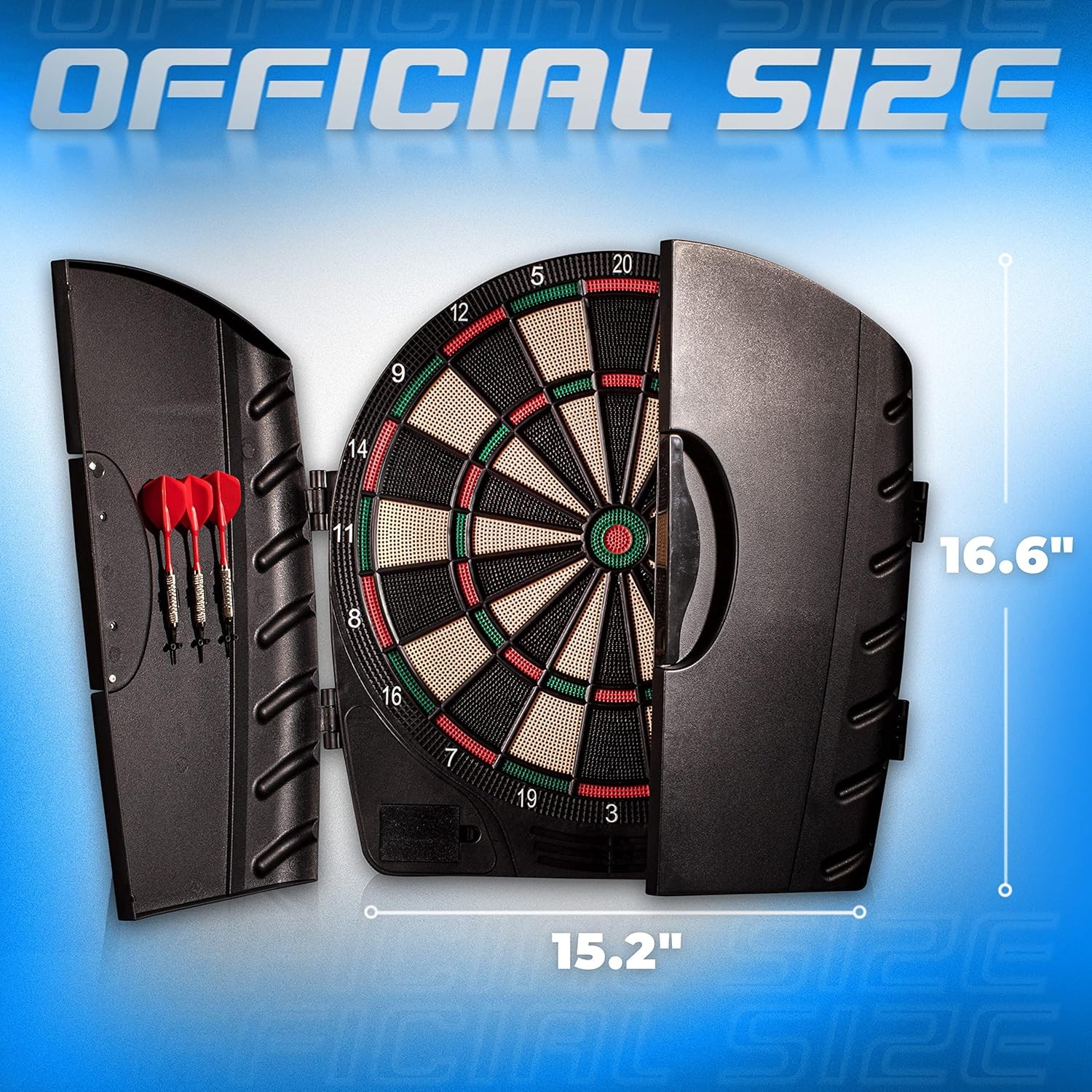 Electronic Dart Board Soft Tip Digital Scoreboard Set w/ 6 Darts