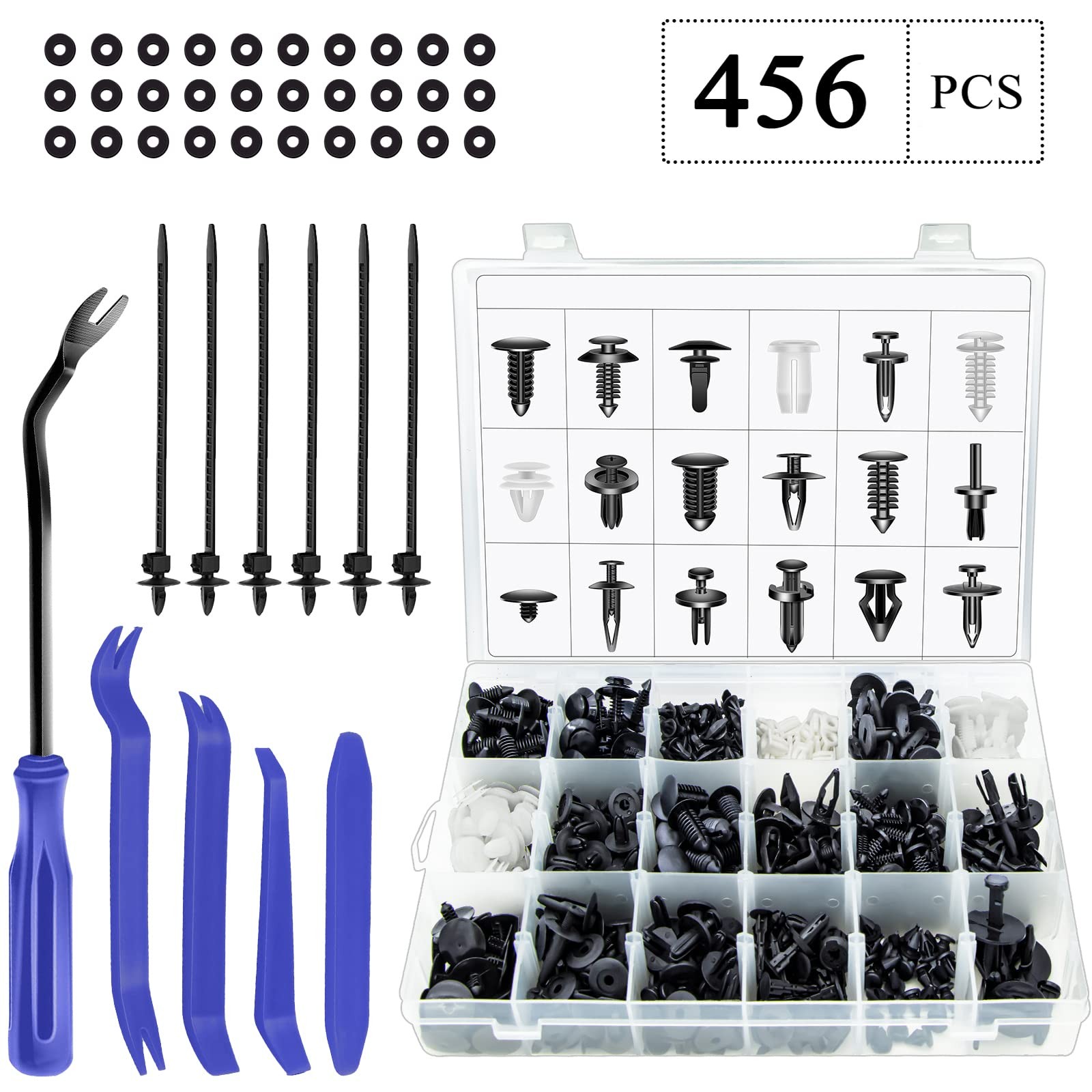 AXELECT 456 Pack Trim Removal Tool, Car Panel Door Audio Tool Kit, blue