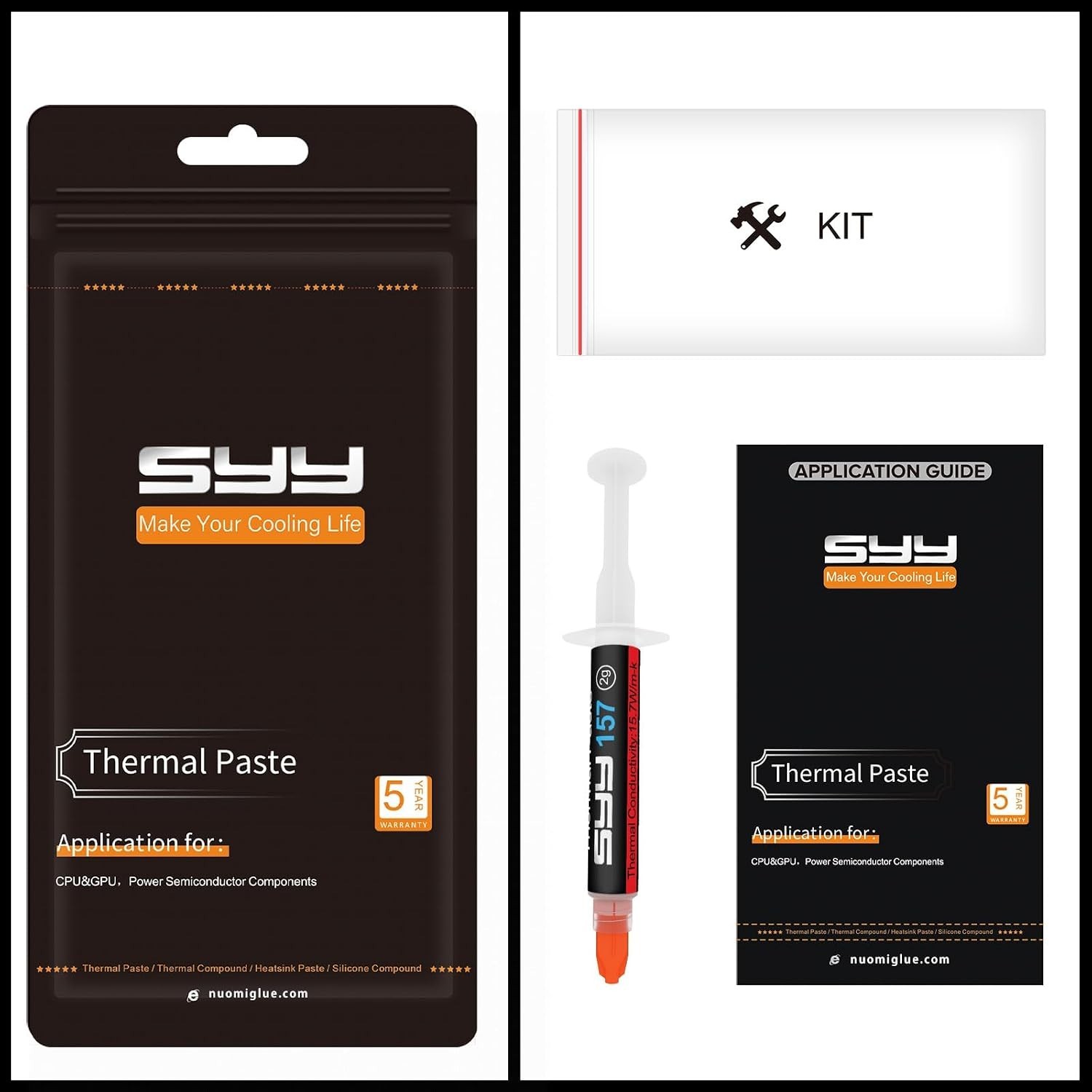 Thermal Paste, 2 Grams CPU Paste Thermal | Carbon Formula; Fast Heat Transfer...