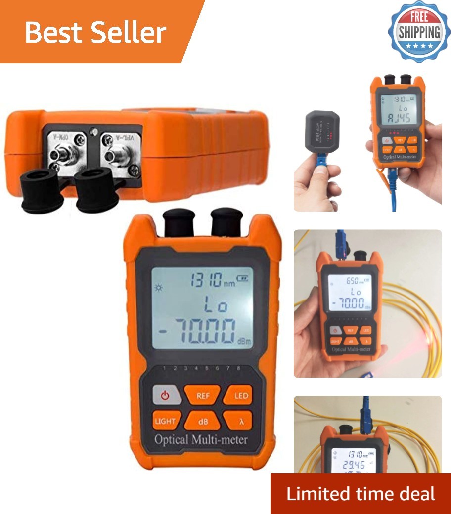 Professional Optical Fiber Cable Tester with Integrated Functions & RJ45 Support