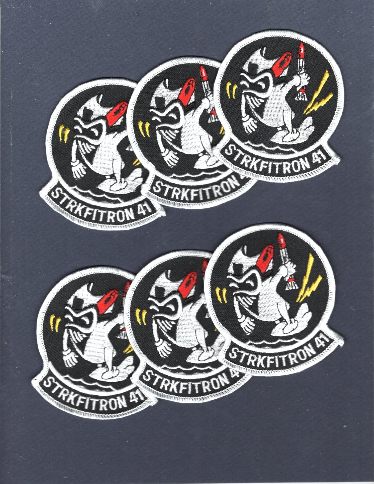 Dealer Lot VFA-41 BLACK ACES US NAVY F-18 HORNET Squadron Bullet Patch Set of 6