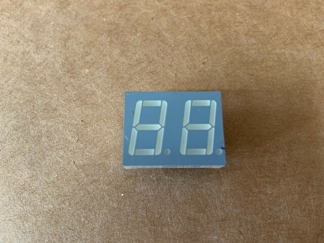 Kingbright DC56-11YWA LED Display Yellow Diffused 2 Digit, 14.22mm (.56"),10pcs