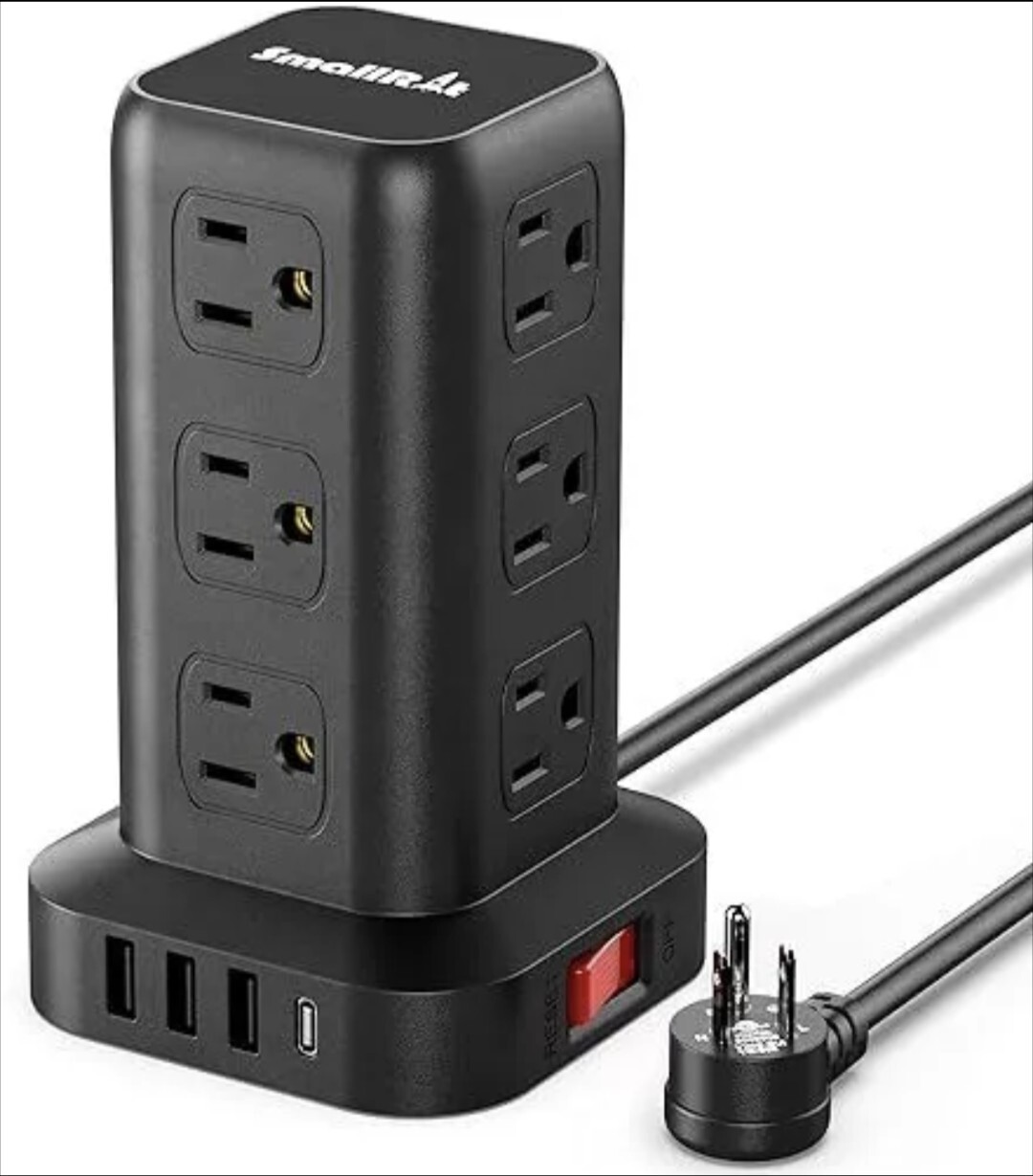 Extension Cord with Multiple Outlets, Surge Protector Power Strip Tower- 12
