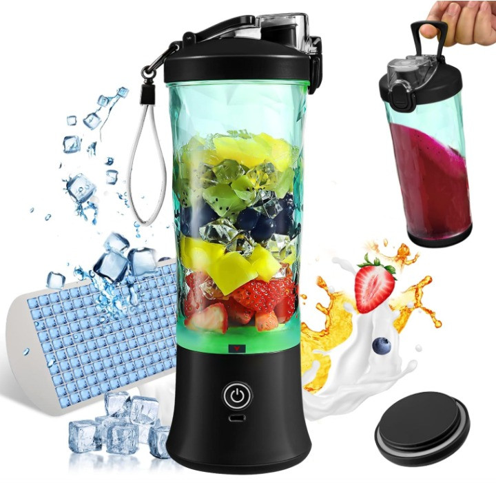 Batidora portátil 600 ml sin BPA para batidos, zumos, leche y comida infantil