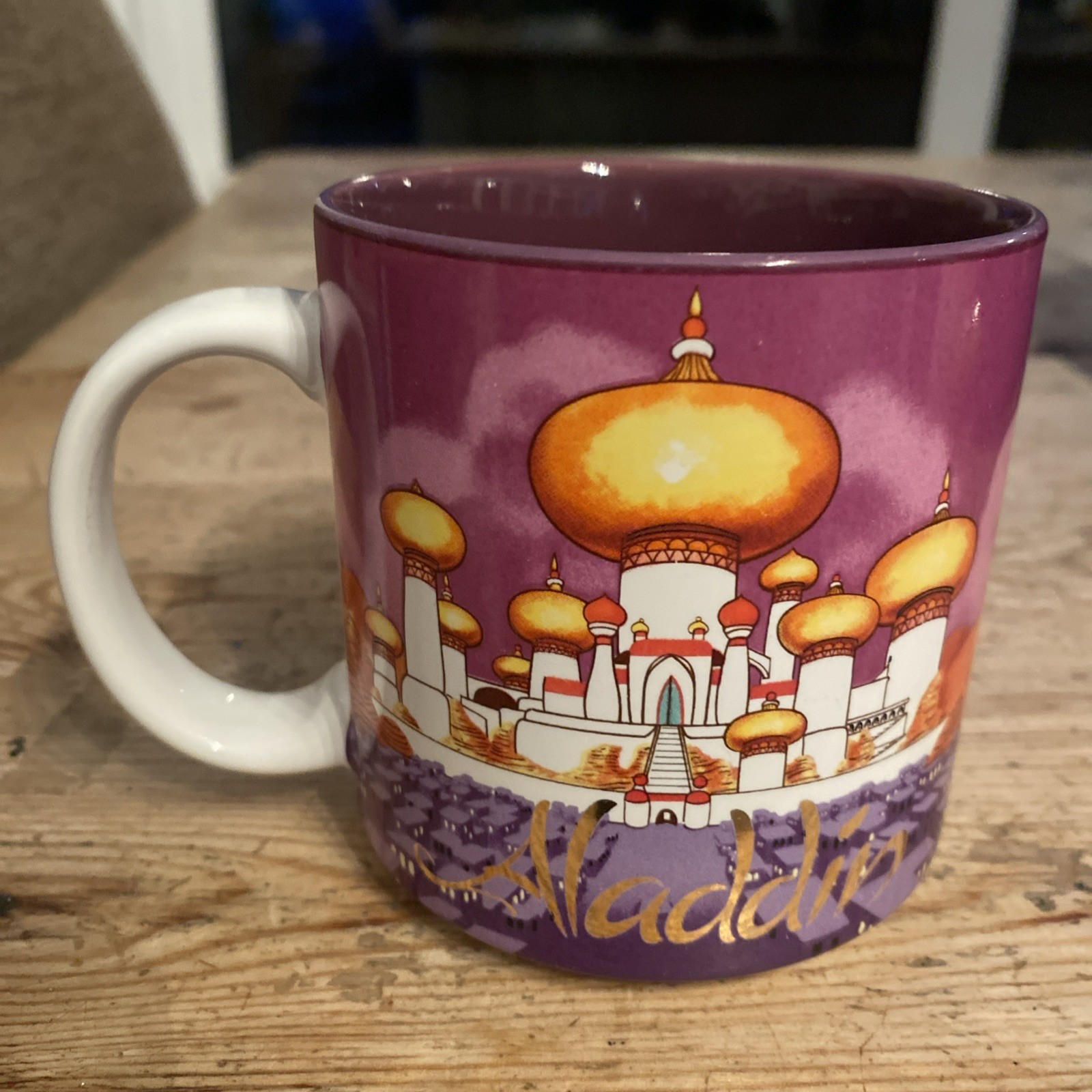 Vintage 1990's Walt Disney Store Exclusive Aladdin Coffee Tea Mug Rare  Japan