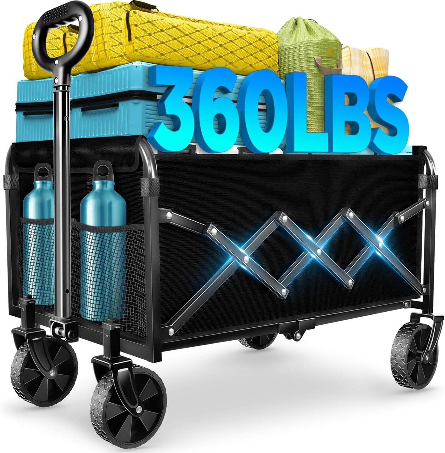 Wagons Carts Foldable - Collapsible Wagon Cart with Wheels Foldable -