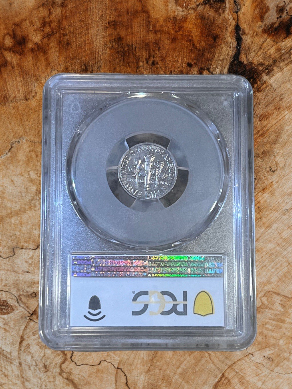 19XX~D Roosevelt Dime 10c MINT ERROR PCGS-MS63 STRUCK Through Capped Die