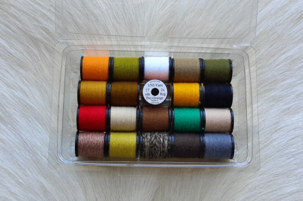 Fly Tying Thread. Uni- Yarn (20 Spool Combo) 17 yard spools, .