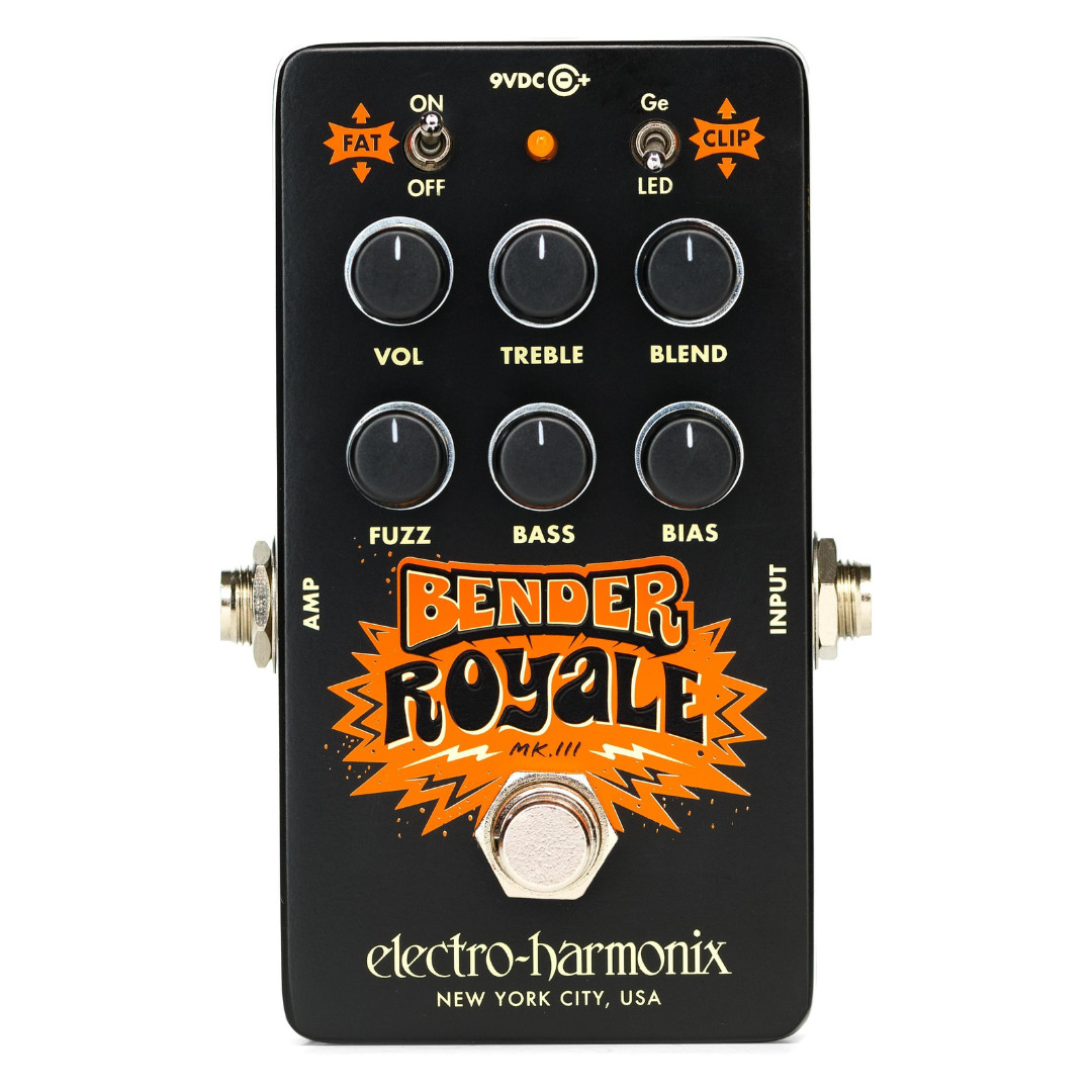 EHX Electro-Harmonix Bender Royale Classic Germanium Fuzz Guitar Pedal, Black