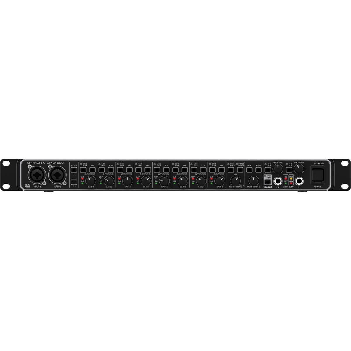 Behringer U-PHORIA UMC1820 Audiophile 18x20 USB 2.0 Audio/MIDI Interface with MI