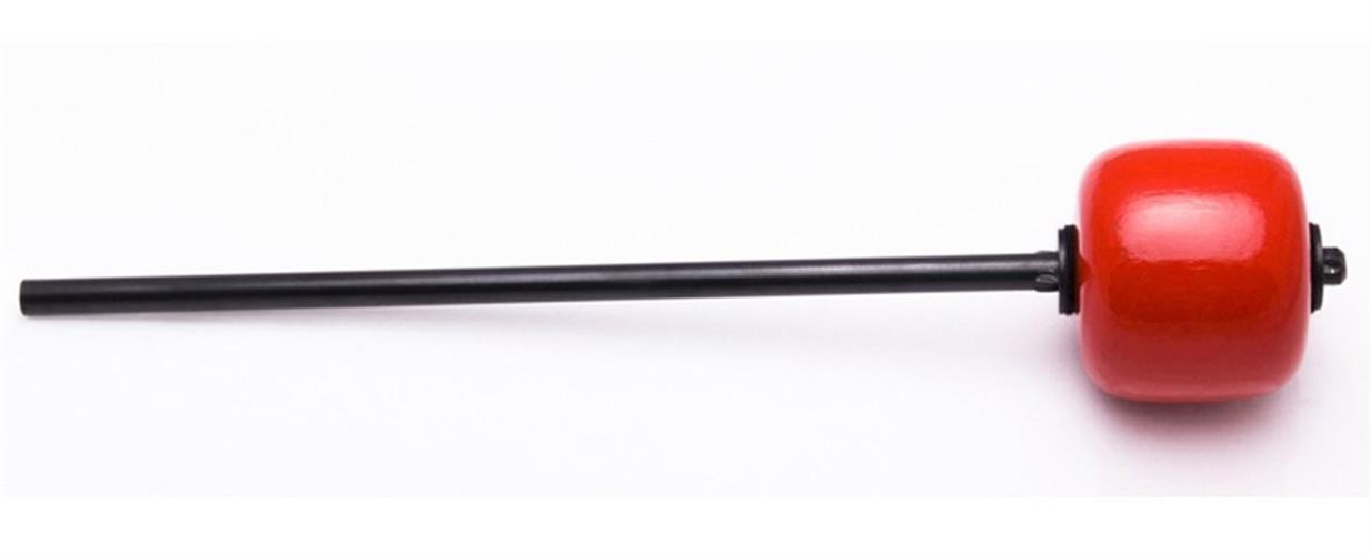 Danmar - 205A - Bass Drum Beater - Red Hard Wood, Black Shaft (Longer Shaft)
