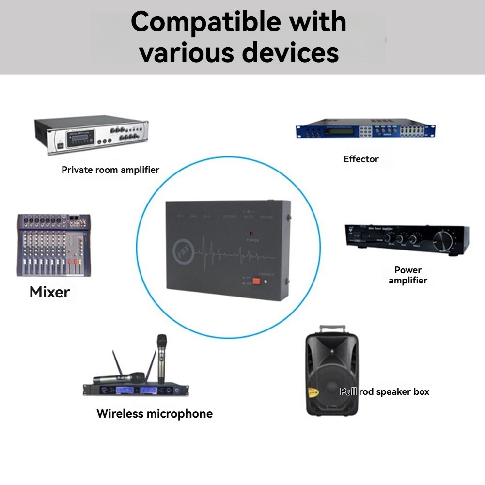 YP-3 3 Channels Microphone -Howling Device, Front Stage Effector,Suppressor6055