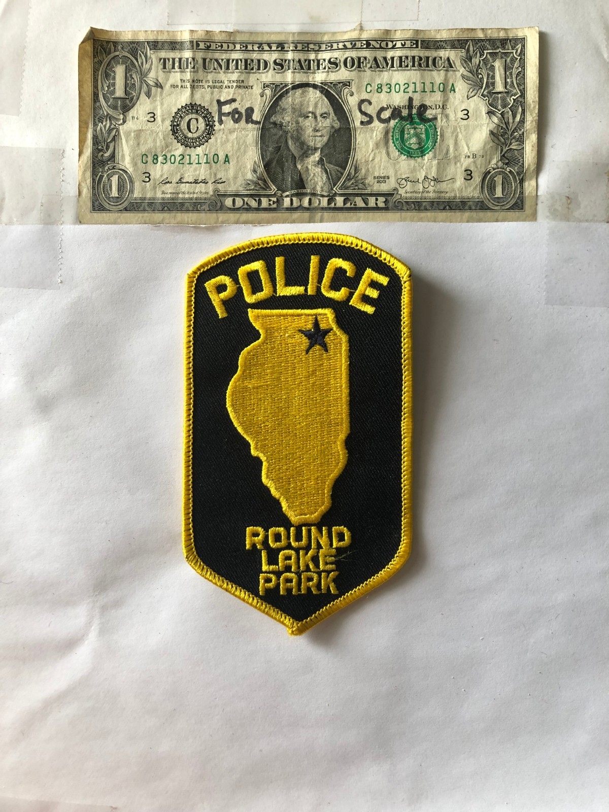 Round Lake Park Illinois Police Patch Un-sewn great condition
