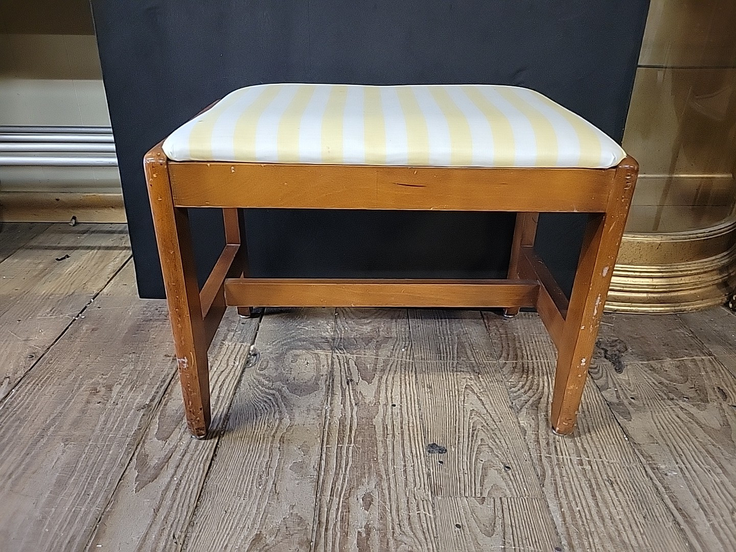 Vintage Vanity Bench Stool