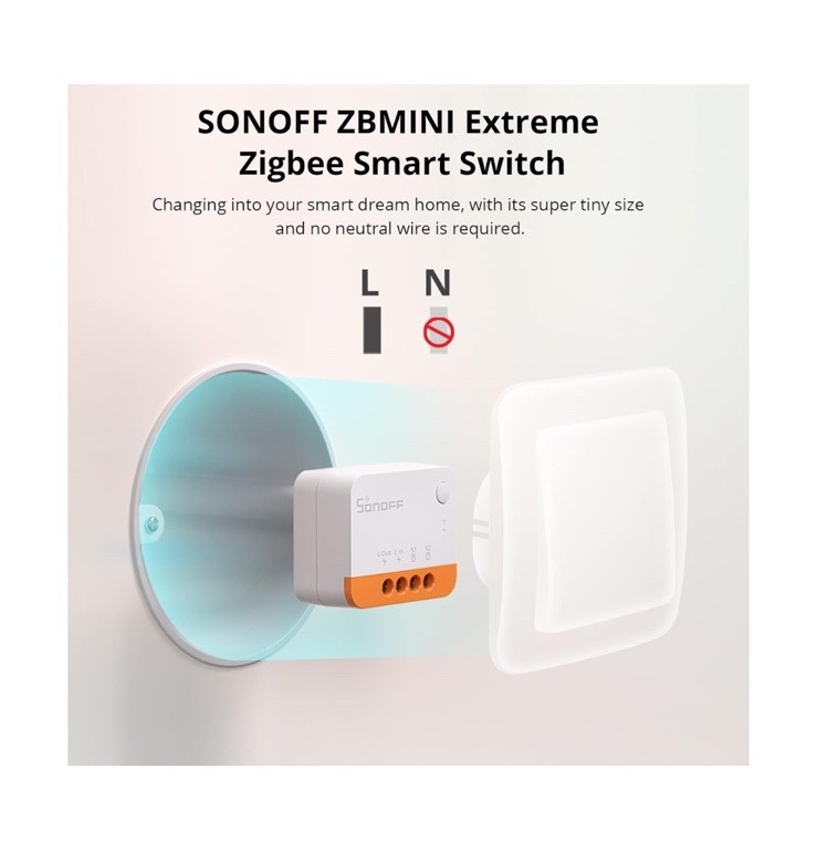 SONOFF ZBMINI Extreme Zigbee Smart Switch (No Neural Required) 2 Pack ZBMINIL2