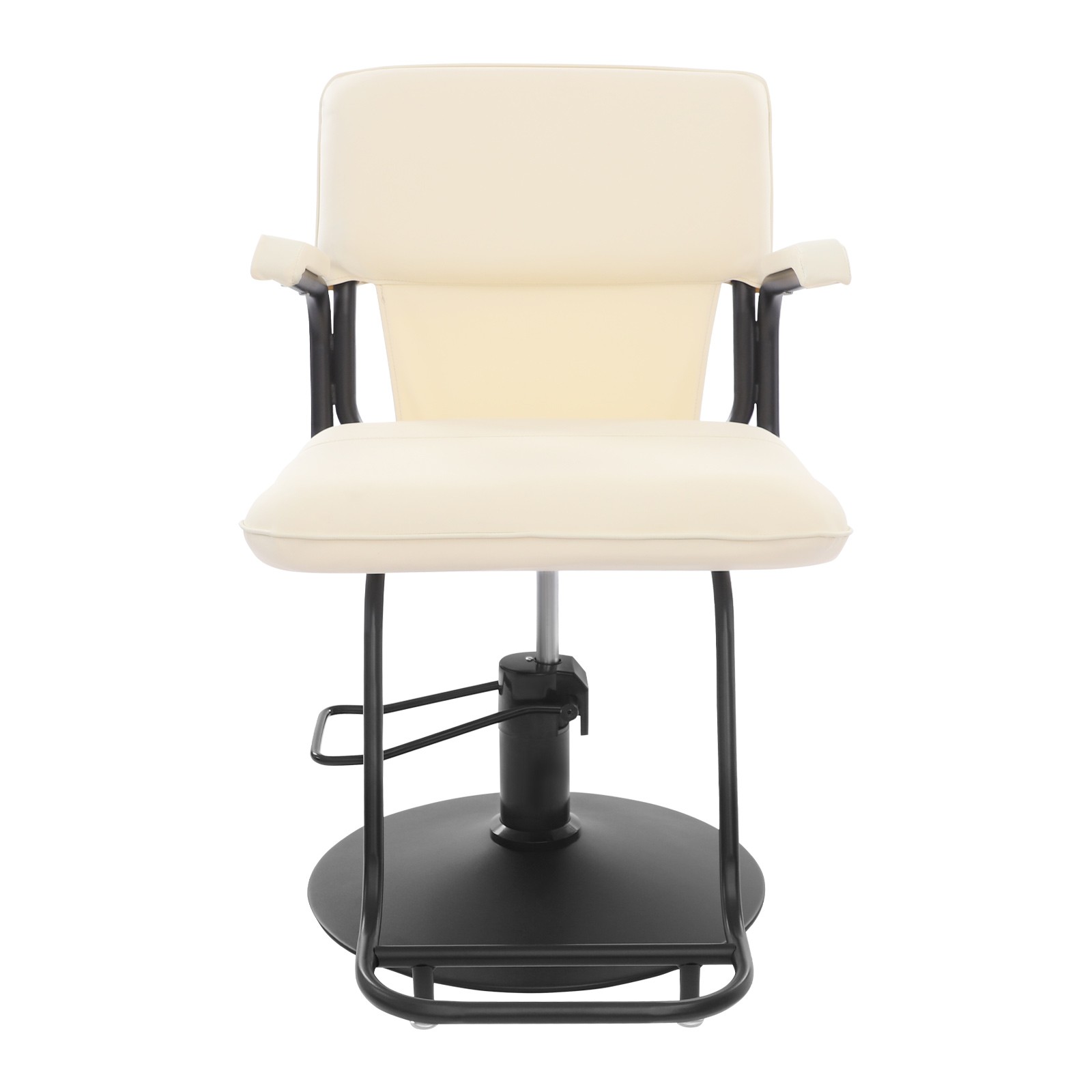 Salon Styling Chair, 360° Swivel Barber Chair, Adjustable Beauty Chair -white