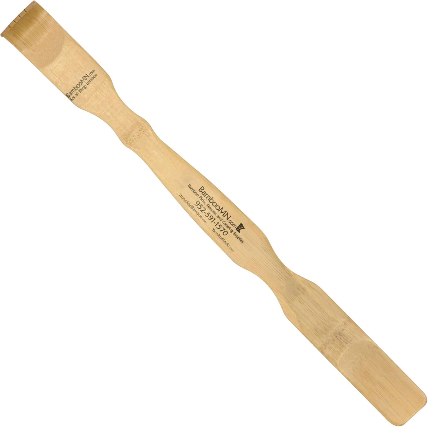 BambooMN 17 Inch Bamboo Wooden Back Scratchers Shoe Horn for Itchy Stress Relief